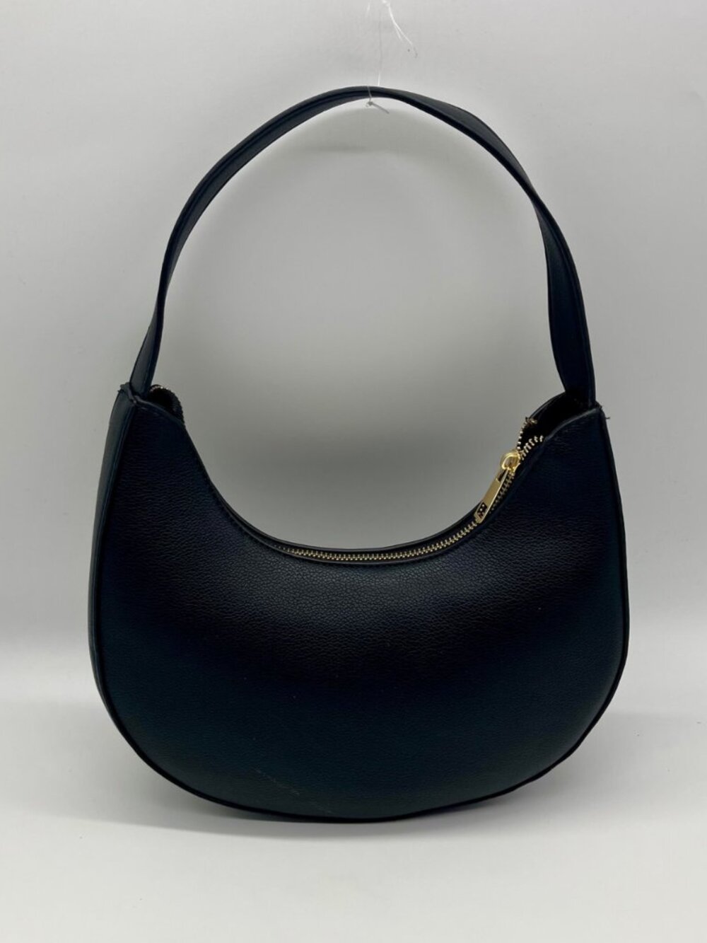 Like Dreams Black Vegan Leather Half Moon Shoulder Bag - Picture 2 of 11